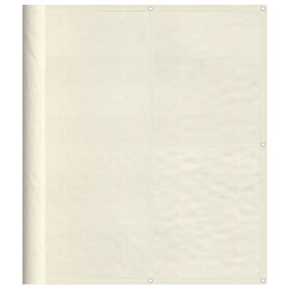 Балконски параван кремав 120x800 см 100% полиестер оксфорд