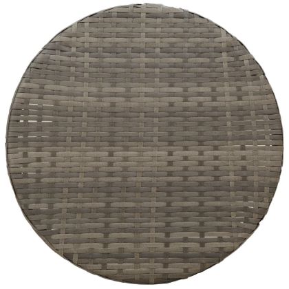 Бистро комплект с възглавници 3 части сив полиратан