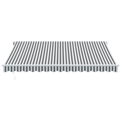 Автоматично прибираща се тента, антрацит и бял, 400x350 см