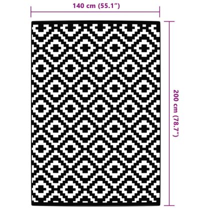 Килим за открито, ARAKIL сив, 140x200 см, PP