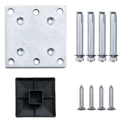 Ограден панел, WPC, 175x146 см, сив