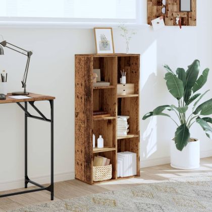 Библиотека, старо дърво, 50x25x105 см, инженерно дърво