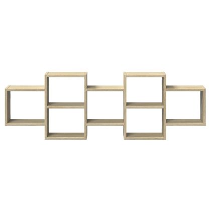 Стенен рафт, дъб сонома, 129x18x42 см, инженерно дърво