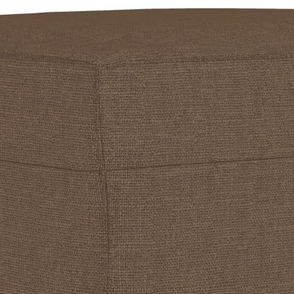 Комплект дивани 3 части с възглавници кафяв текстил