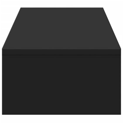 Стойка за монитор с чекмеджета, черен, 100x27x15 см