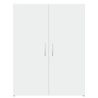 Шкаф за документи, бял, 60x32x77,5 см, инженерно дърво