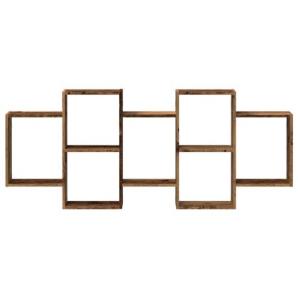 Стенен рафт, старо дърво, 159x18x65 см, инженерно дърво