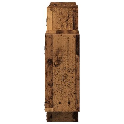 Стенен рафт, старо дърво, 159x18x65 см, инженерно дърво