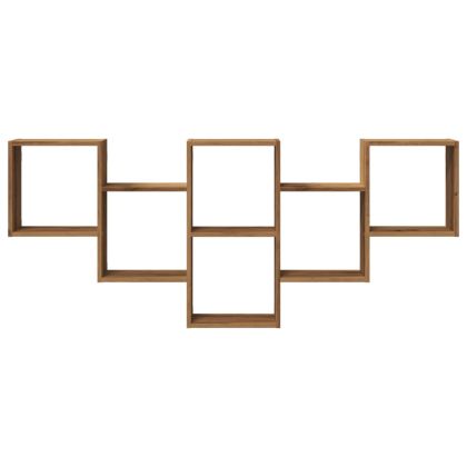 Стенен рафт, дъб артизан, 159x18x66 см, инженерно дърво