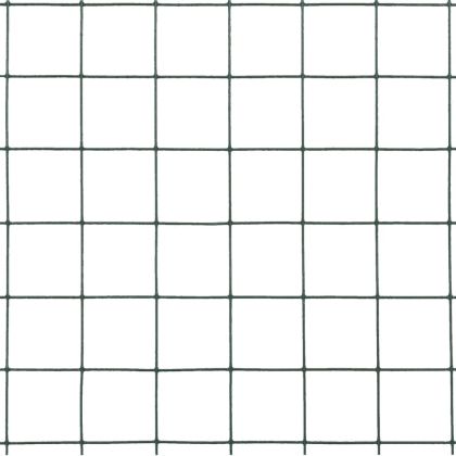 Кокошкарска мрежа, стомана с PVC покритие, 10x1,5 м, зелена