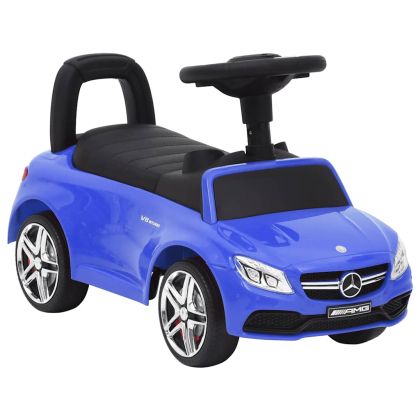 Количка за бутане Mercedes Benz C63 синя
