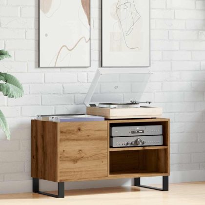 Шкаф за грамофонни плочи, 84,5x38x48 см, инженерно дърво