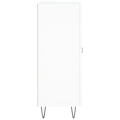 Сайдборд, бял, 69,5x34x90 см, инженерно дърво
