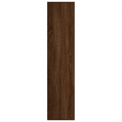 Библиотека/бюфет, кафяв дъб, 66x30x130 см, инженерно дърво