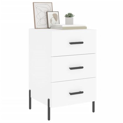 Нощно шкафче, черно, 40x40x66 см, инженерно дърво