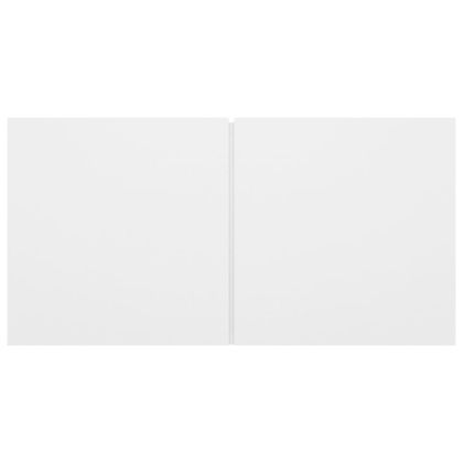 Комплект ТВ шкафове от 4 части, инженерно дърво, бял гланц