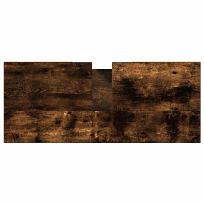 Шкаф за баня, опушен дъб, 80x33x60 см, инженерно дърво