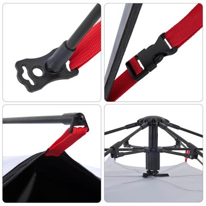 Къмпинг палатка куполна 5 души бял блекаут бързо освобождаване