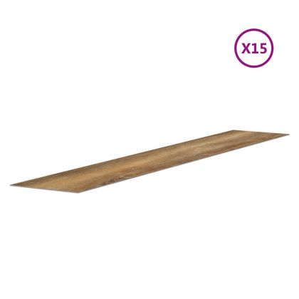 Стенни панели, с вид на дърво, кафяви, PVC, 2,06 м²