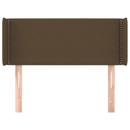 Горна табла за легло, тъмнокафява, 103x16x78/88 см, плат