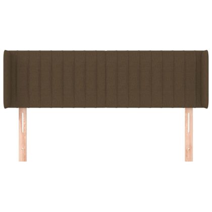 Горна табла за легло, тъмнокафява, 147x16x78/88 см, плат