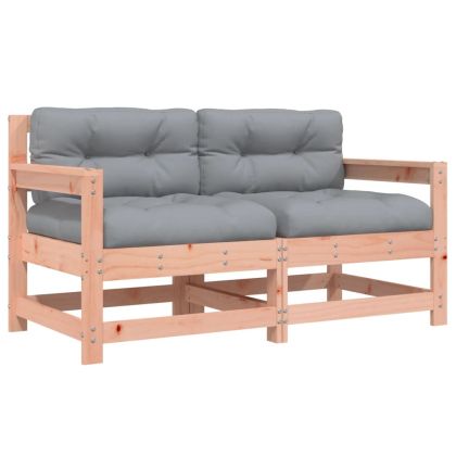 Градински столове с възглавници 2 бр масивно дърво дуглас