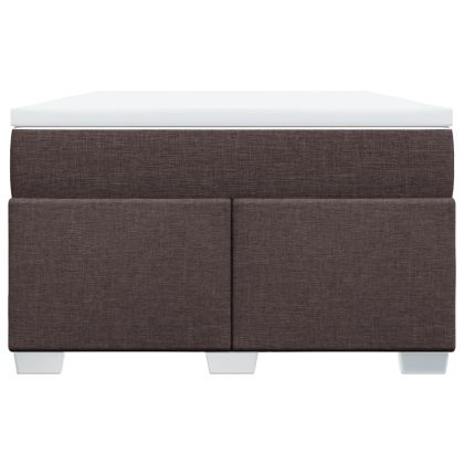 Боксспринг легло с матрак, тъмнокафяво, 120x200 см, плат