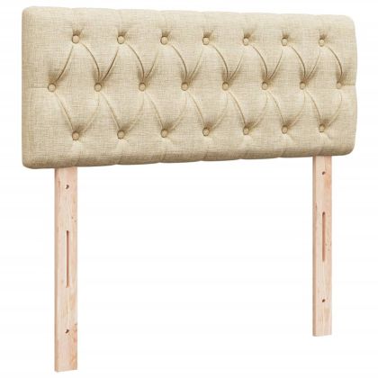 Боксспринг легло с матрак, кремаво, 120x200 см, плат