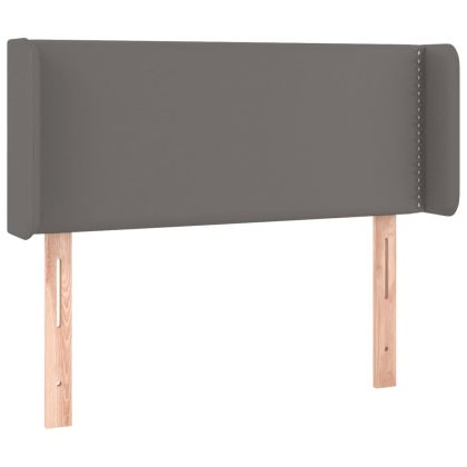 Горна табла за легло, сива, 103x16x78/88 см, изкуствена кожа