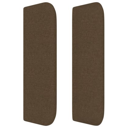 Горна табла за легло, тъмнокафява, 103x16x78/88 см, плат