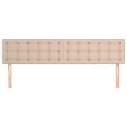 Горни табли 2 бр капучино 90x5x78/88 см изкуствена кожа