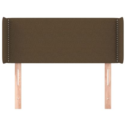 Горна табла за легло, тъмнокафява, 83x16x78/88 см, плат