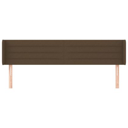 Горна табла за легло, тъмнокафява, 163x16x78/88 см, плат