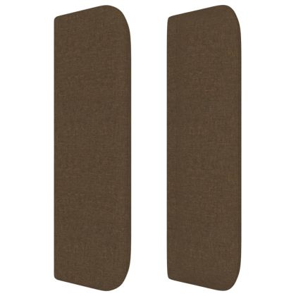 Горна табла за легло, тъмнокафява, 83x16x78/88 см, плат