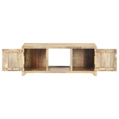 Маса за кафе, 90x50x35 cм, мангово дърво масив