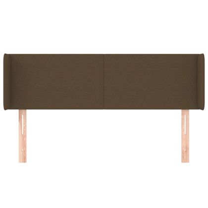 Горна табла за легло, тъмнокафява, 147x16x78/88 см, плат