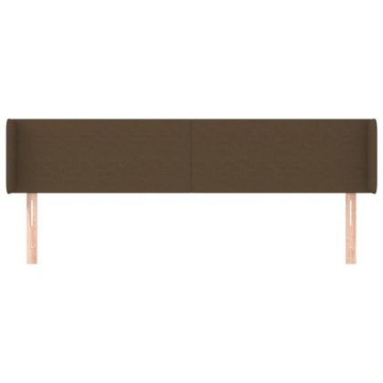 Горна табла за легло, тъмнокафява, 183x16x78/88 см, плат