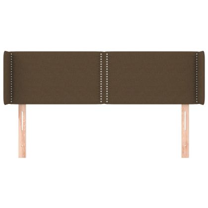 Горна табла за легло, тъмнокафява, 147x16x78/88 см, плат