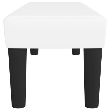 Пейка, бяла, 100x30x30 см, изкуствена кожа