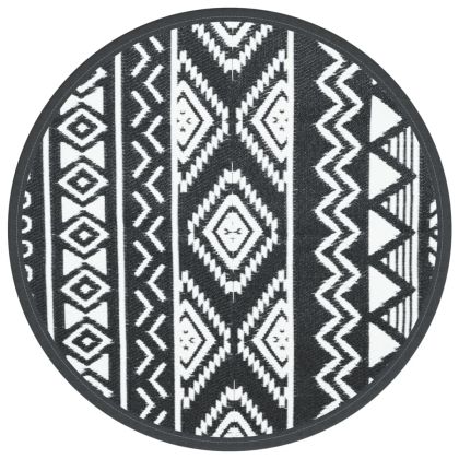 Килим за открито, ARAKIL черен, Ø120 см, PP