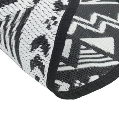 Килим за открито, ARAKIL черен, Ø120 см, PP