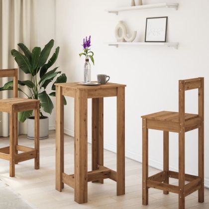 Бар маса, дъб артизан, 51x50x103,5 см, инженерно дърво