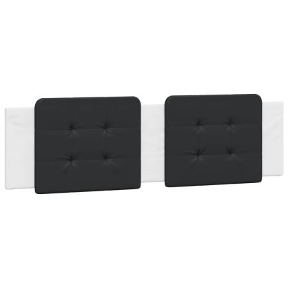 Легло с матрак Zadar, бяло и черно, 180x200 см, изкуствена кожа