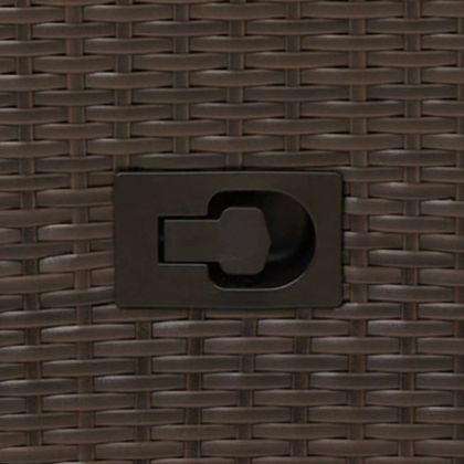 Бистро комплект с възглавници 3 части кафяв полиратан