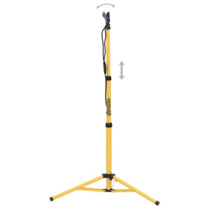 LED прожектор със статив, 2x10 W, топло бяло