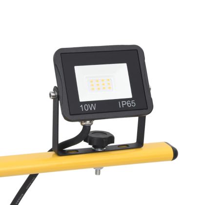 LED прожектор със статив, 2x10 W, топло бяло