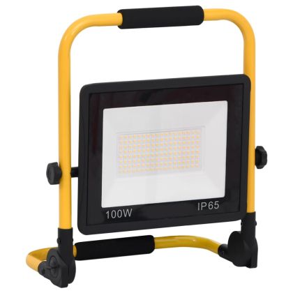 LED прожектор с дръжка, 100 W, топло бяло