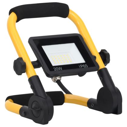 LED прожектор с дръжка, 20 W, студено бяло