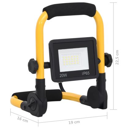 LED прожектор с дръжка, 20 W, студено бяло