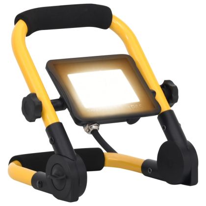 LED прожектор с дръжка, 20 W, топло бяло